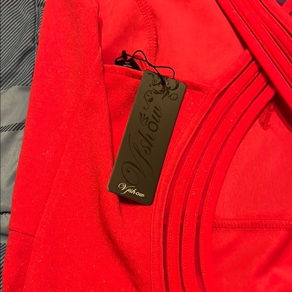 VFshow Red Ruched Bodycon Maxi Dress - Picture 4 of 6